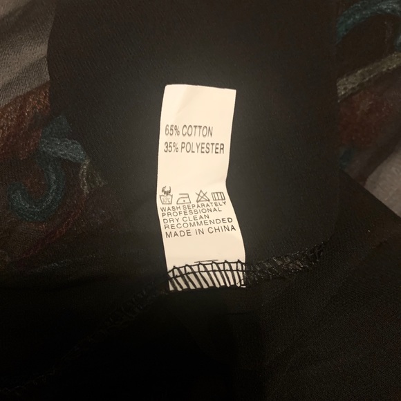 Gorgeous Sheer Embroidered Black Cover-Up - Picture 6 of 7